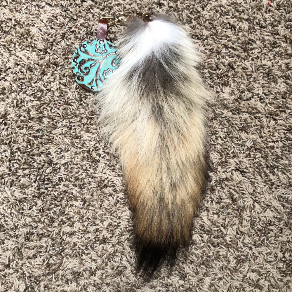 Fox tail key chain for purse!